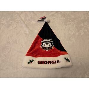 FOCO Georgia Bulldogs Logo Santa Hat NWT Christmas
